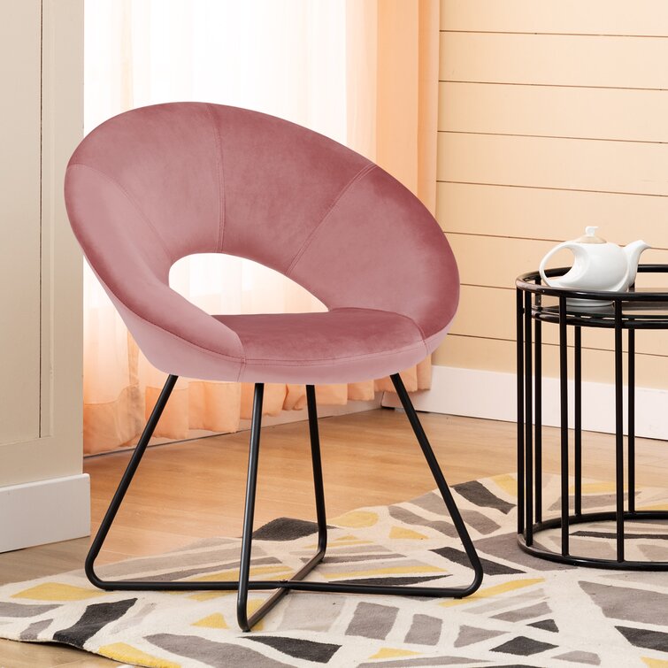 Salmon discount velvet chair